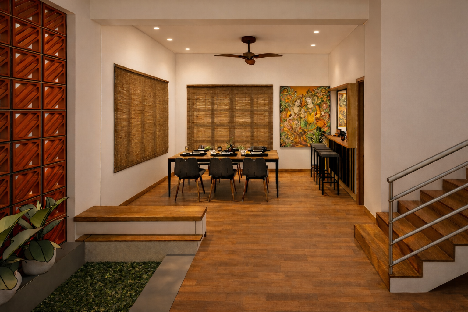 Dining Room & Courtyard